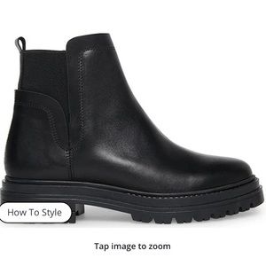 Steve Madden Black Ankle Booties with Sleek Design